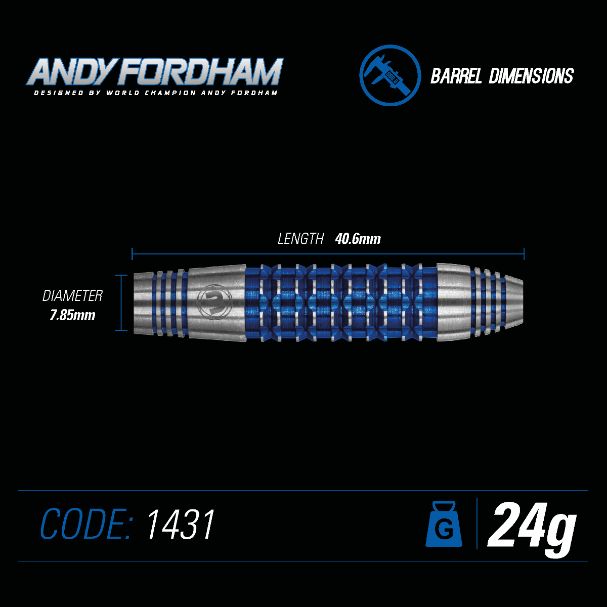 Winmau Andy Fordham S.E. 90% Tungsten Darts