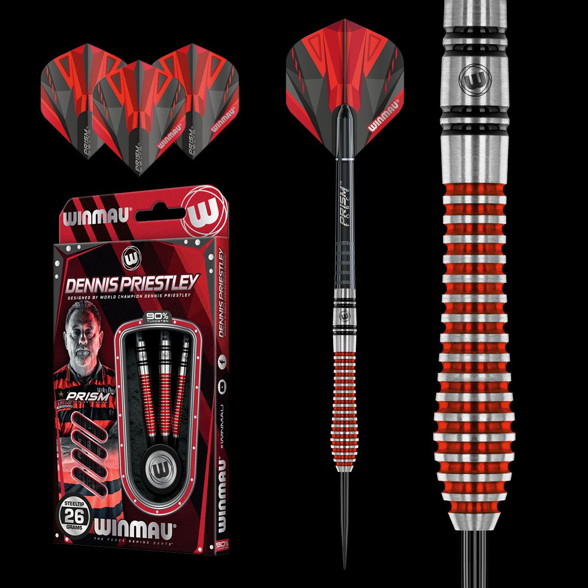 Winmau Dennis Priestly 90% Tungsten Darts