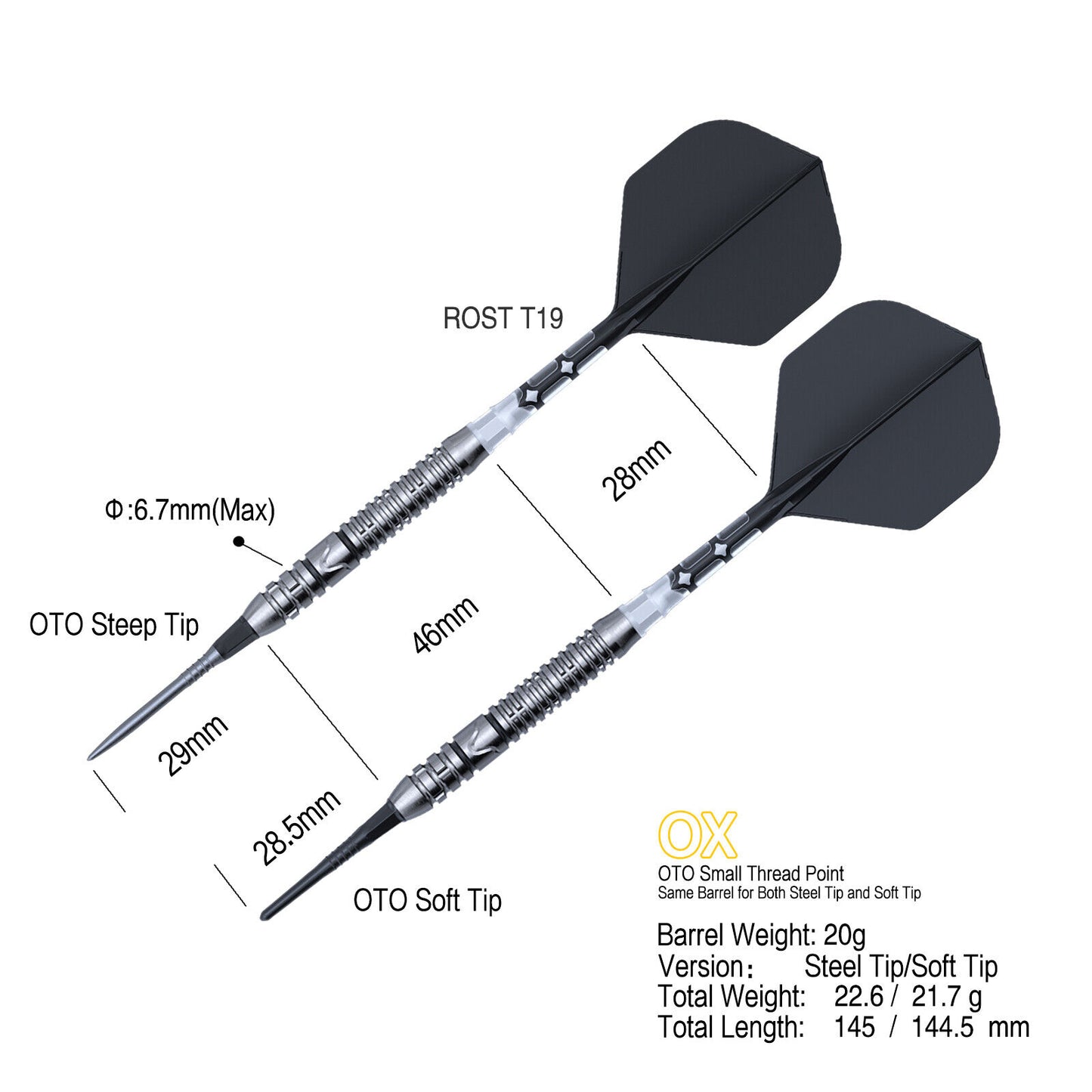 Cuesoul - 20g - Ox 90% Tungsten Darts