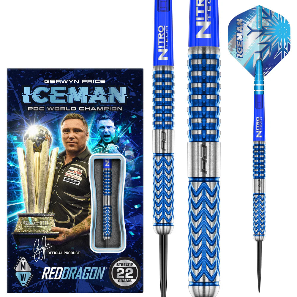 Red Dragon - Gerwyn Price Glacier Darts - 90% Tungsten Darts