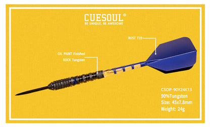 Cuesoul - 24g - Motorcycle Blue Suspension 90% Tungsten Darts