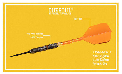 Cuesoul - 20g - Motorcycle Orange Tire 90% Tungsten Darts