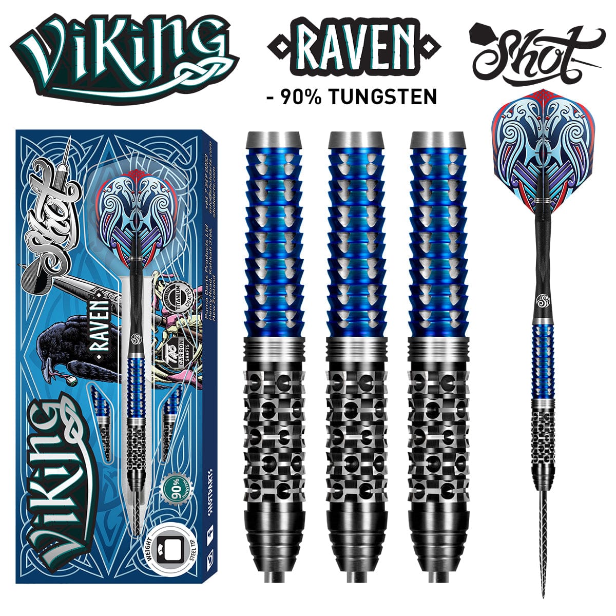 Shot - Viking - Raven 90% Tungsten Darts