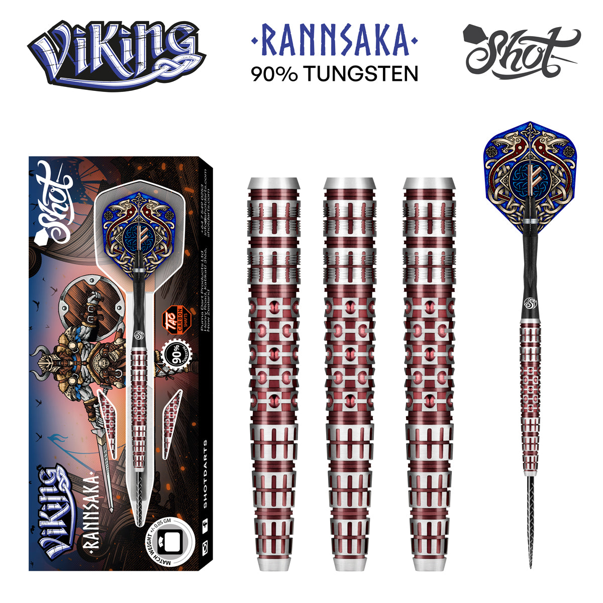 Shot - Viking - Rannsaka 90% Tungsten Darts