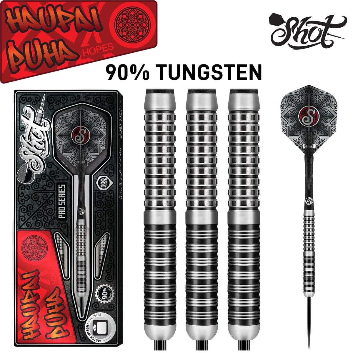 Shot - Pro Series - Haupai Puha 90% Tungsten Darts