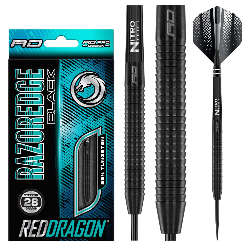 Red Dragon - Razoredge Black Darts - 85% Tungsten Darts