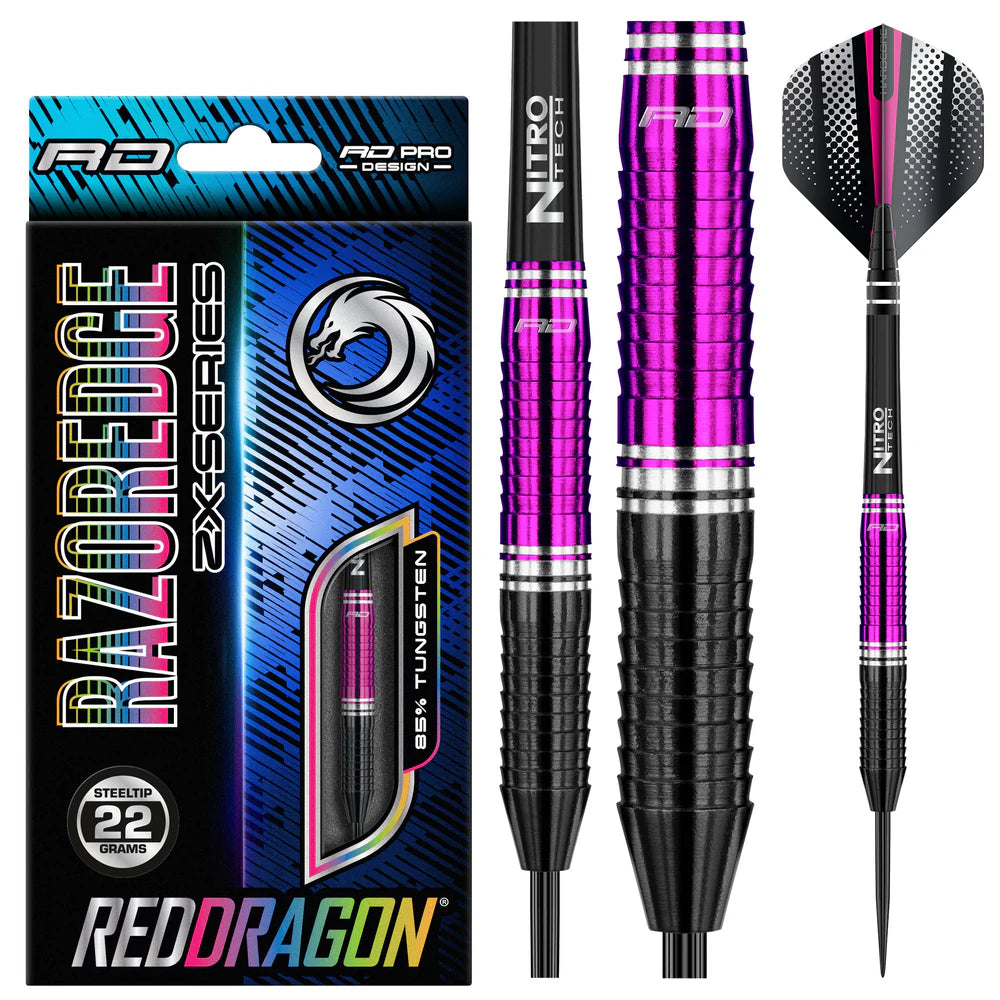 Red Dragon - Razoredge ZX-1 Pink Darts - 85% Tungsten Darts