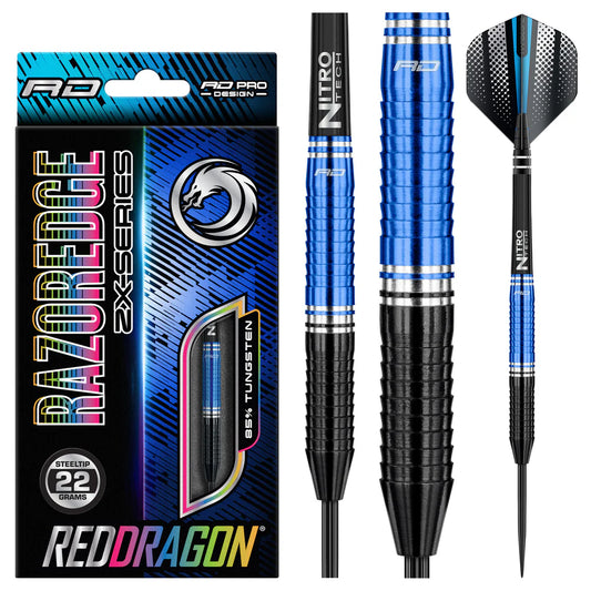 Red Dragon - Razoredge ZX-3 Blue Darts - 85% Tungsten Darts