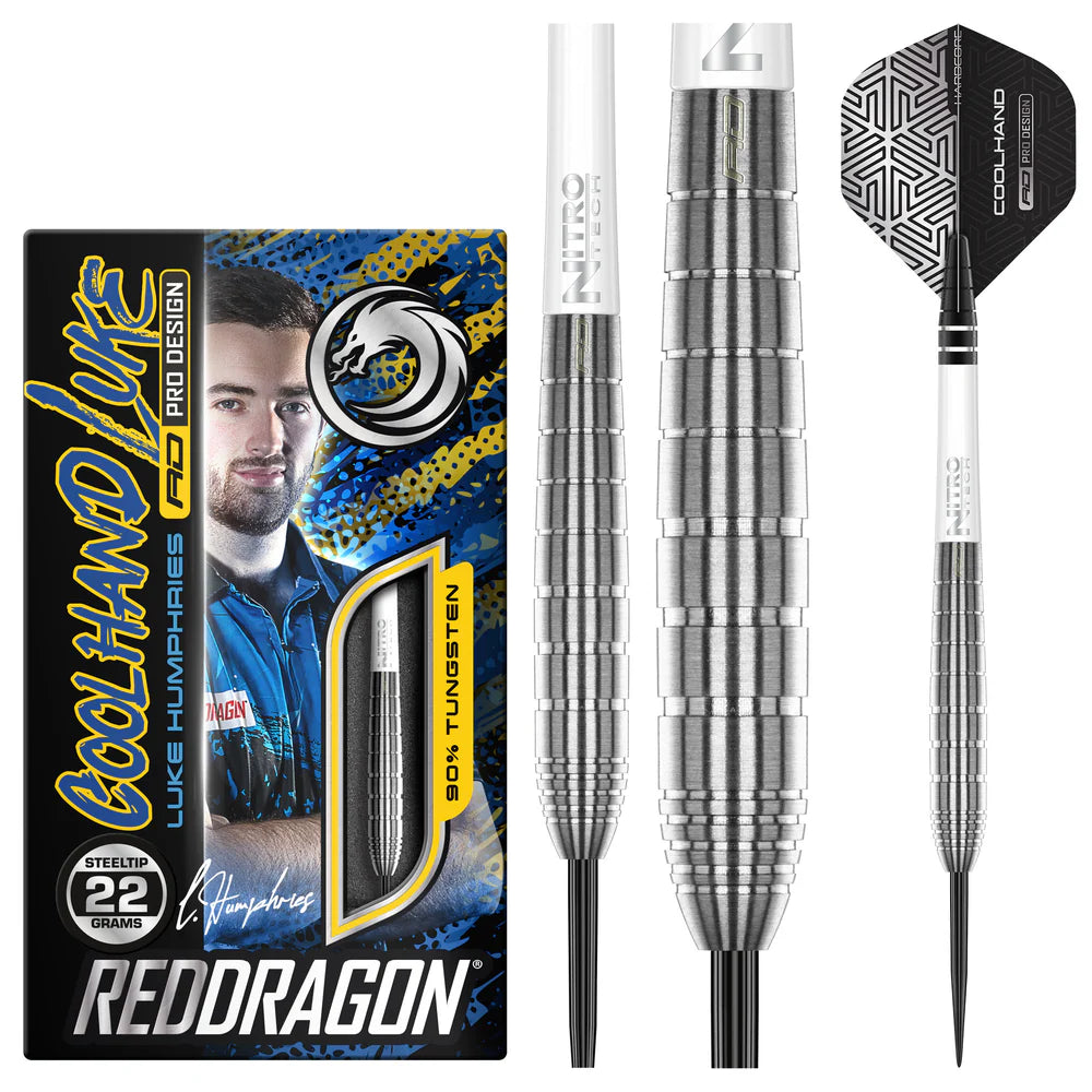 Red Dragon - Luke Humphries TX1 Pioneer Darts - 90% Tungsten Darts