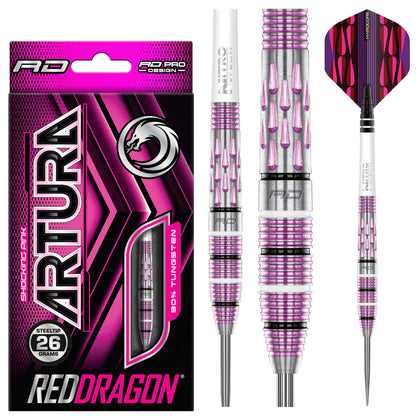 Red Dragon - Artura Shocking Pink Darts - 90% Tungsten Darts