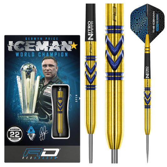 Red Dragon - Gerwyn Price Avalanche Gold Darts - 90% Tungsten Darts