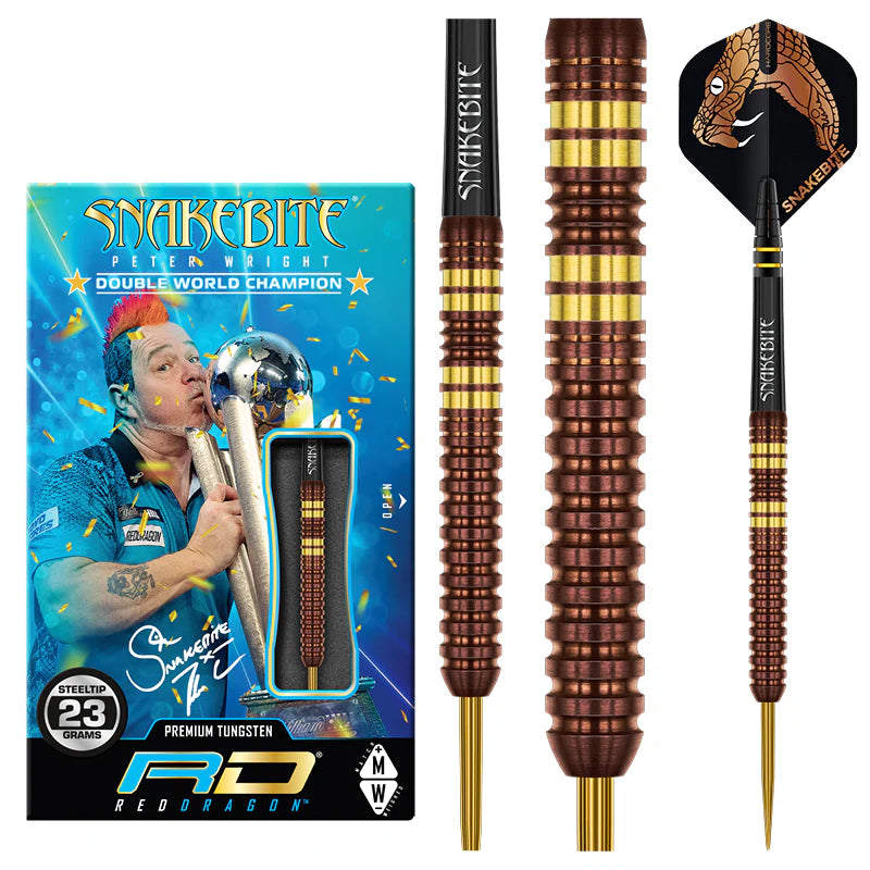 Red Dragon - Peter Wright Copper Fusion Darts - 90% Tungsten Darts