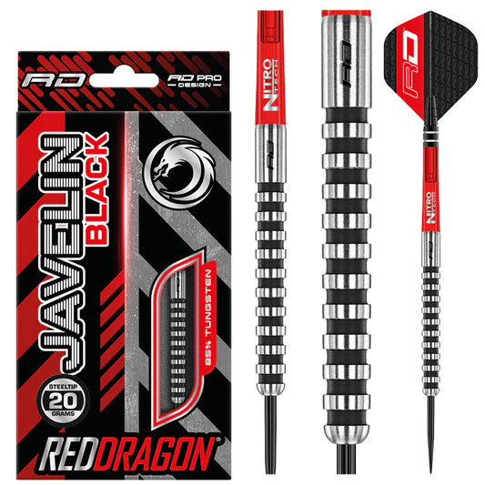 Red Dragon - Javelin Black Darts - 85% Tungsten Darts