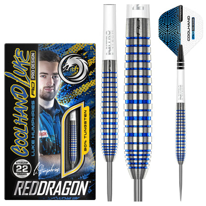 Red Dragon - Luke Humphries TX3 Cool Blue SE Darts - 90% Tungsten Darts