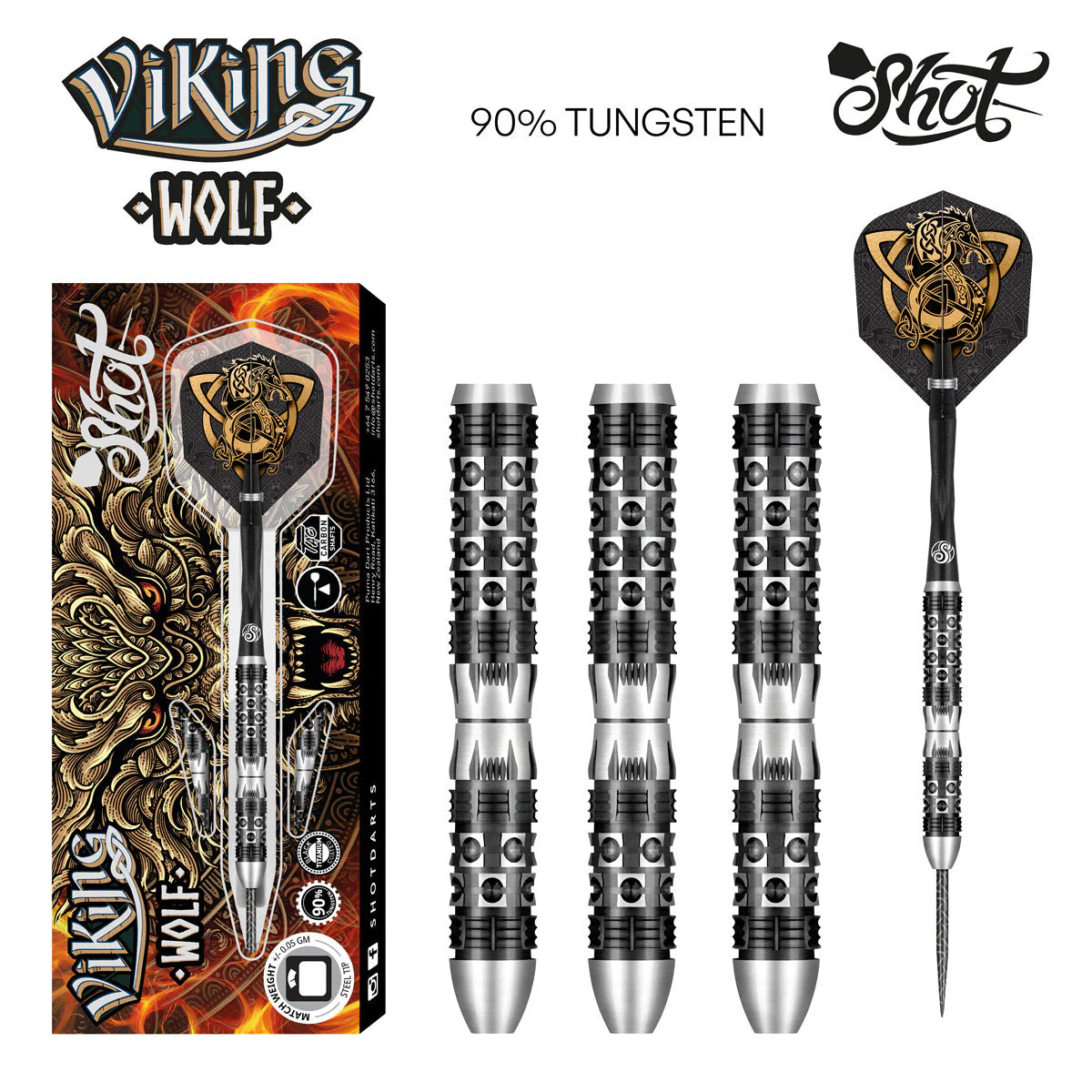 Shot - Viking Wolf 90% Tungsten Darts