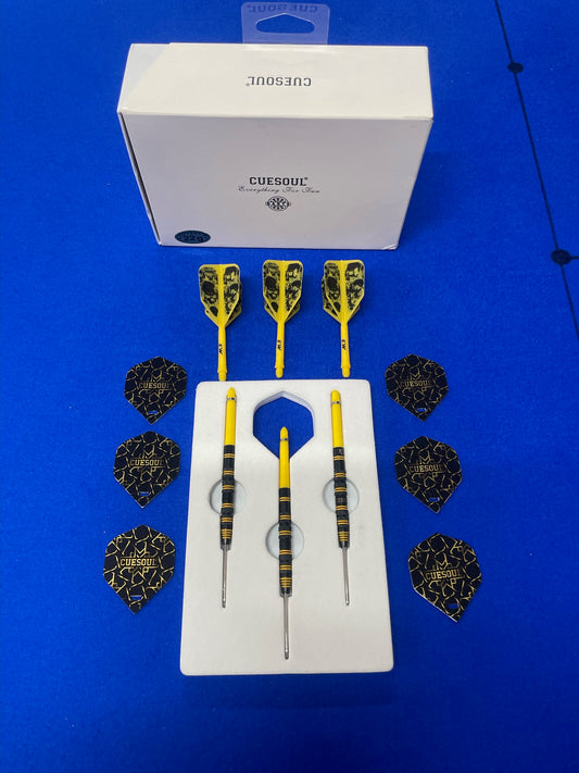 22g Yellow Cuesoul Challenge Darts - 90% Tungsten